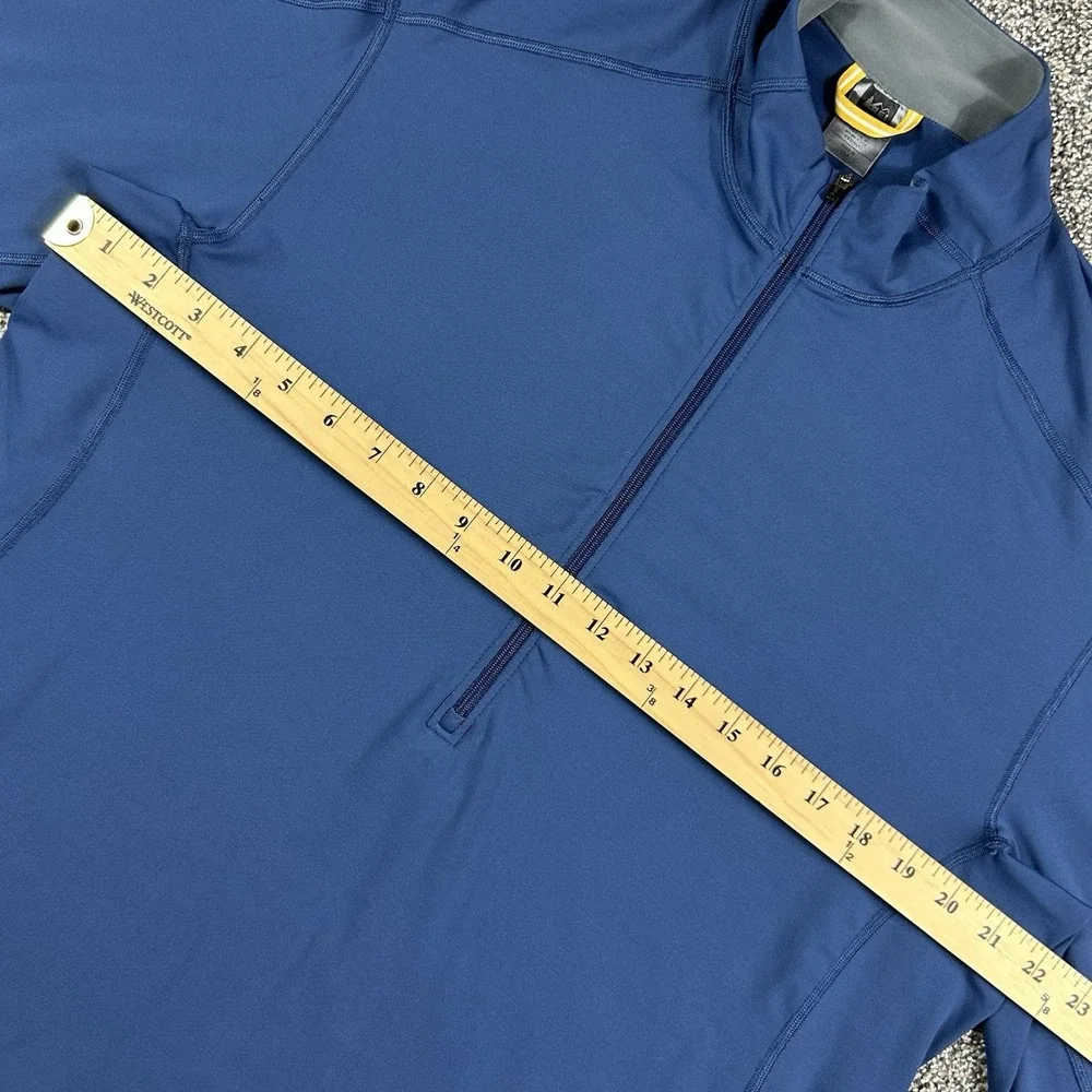Vintage REI Co Op Jacket‎ Mens Large 1/4 Quarter Zip Pullover Blue Long Sleeve